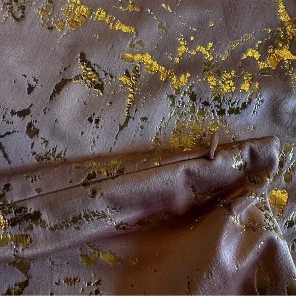 Pink and gold 19” decorative pillow cover - Picture 4 of 5